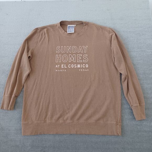 Jungmaven T Shirt Women XXL Brown Pullover Hemp Long Sleeve Marfa Crew Neck - Picture 1 of 8